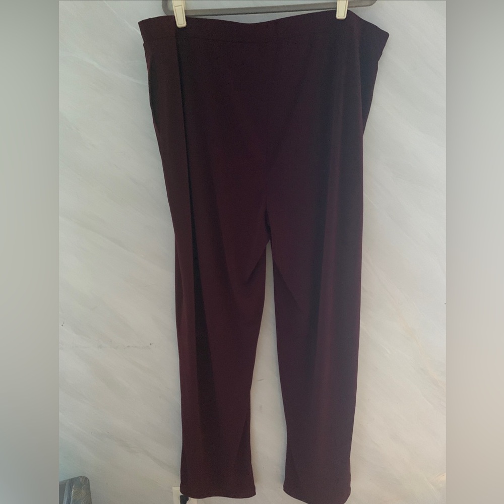 Susan Graver Women’s 2XT Burgundy Liquid Knit Pants A293182